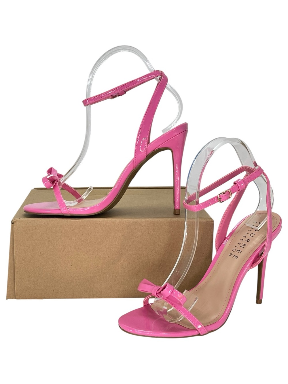 Journee Collection Elvina Pink Patent Leather Womens Heels Size 8M